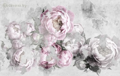 Фотообои De-Art Пионы фреска